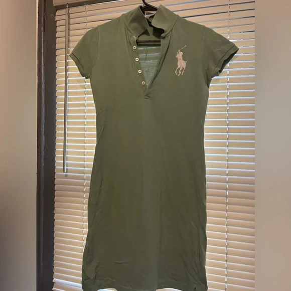 green emerald velvet dress Polo Dress in Cotton Denim Stretch – Akris Inc main image 0